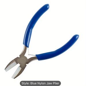 Blue Nylon Jaw Pliers with Comfort Grip